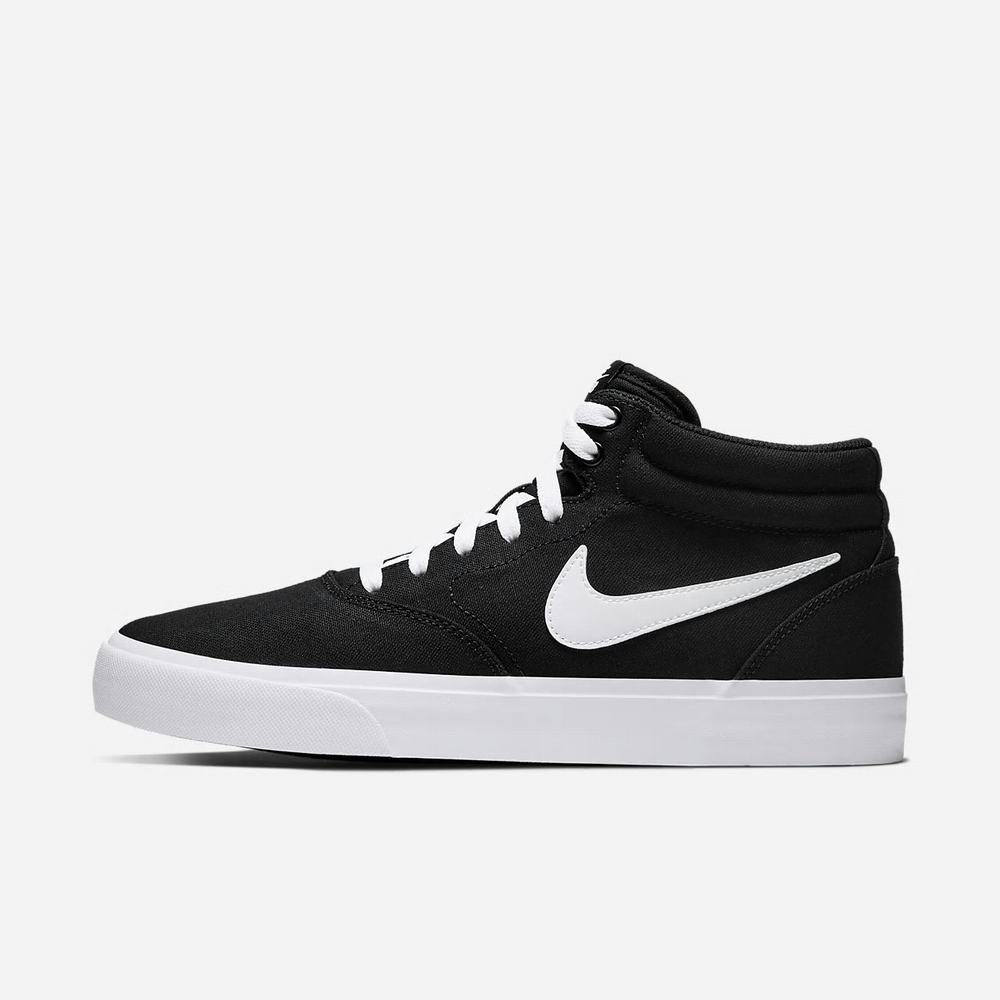 Basket Montante Nike SB Charge Mid Canvas Noir 5216-739 Black/Black/White/White Homme | WQD-95277319